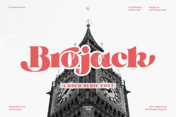 Brojack: A Bold Retro Serif for Editorial Design and Branding