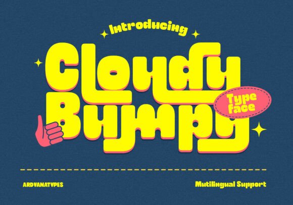 Cloudy Bumpy Typeface Review: A Bold Display Font for Vibrant Brands