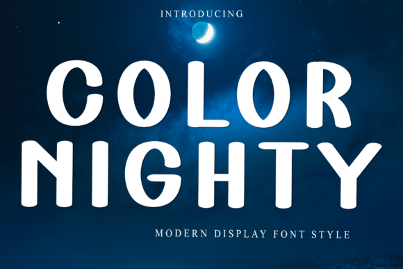 Color Nighty: A Soft Display Typeface for Modern Web Design