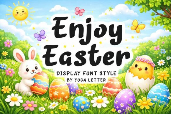 Enjoy Easter: A Charming Display Font for Spring Branding Projects