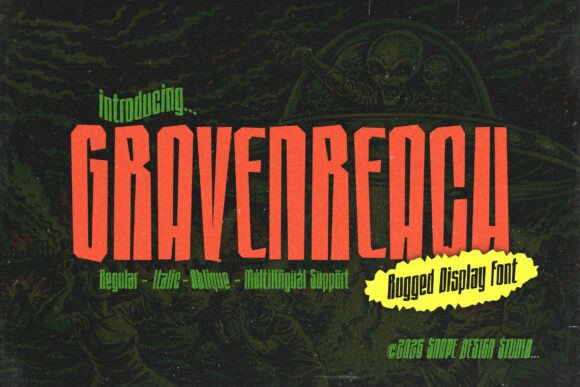 Gravenreach Typeface: A Bold Display Font for Digital Brands