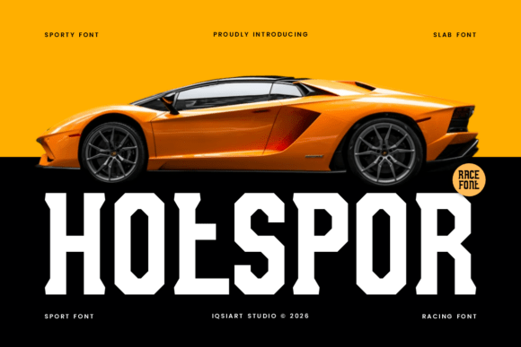 Hotspor: The Bold Display Typeface for Handmade Shop Branding