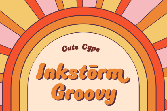 Inkstorm Groovy: A Bold Retro Display Font for Cheerful Branding