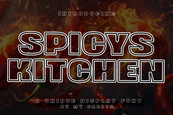 Spicys Kitchen: The Creative Display Font for Warm Campaigns